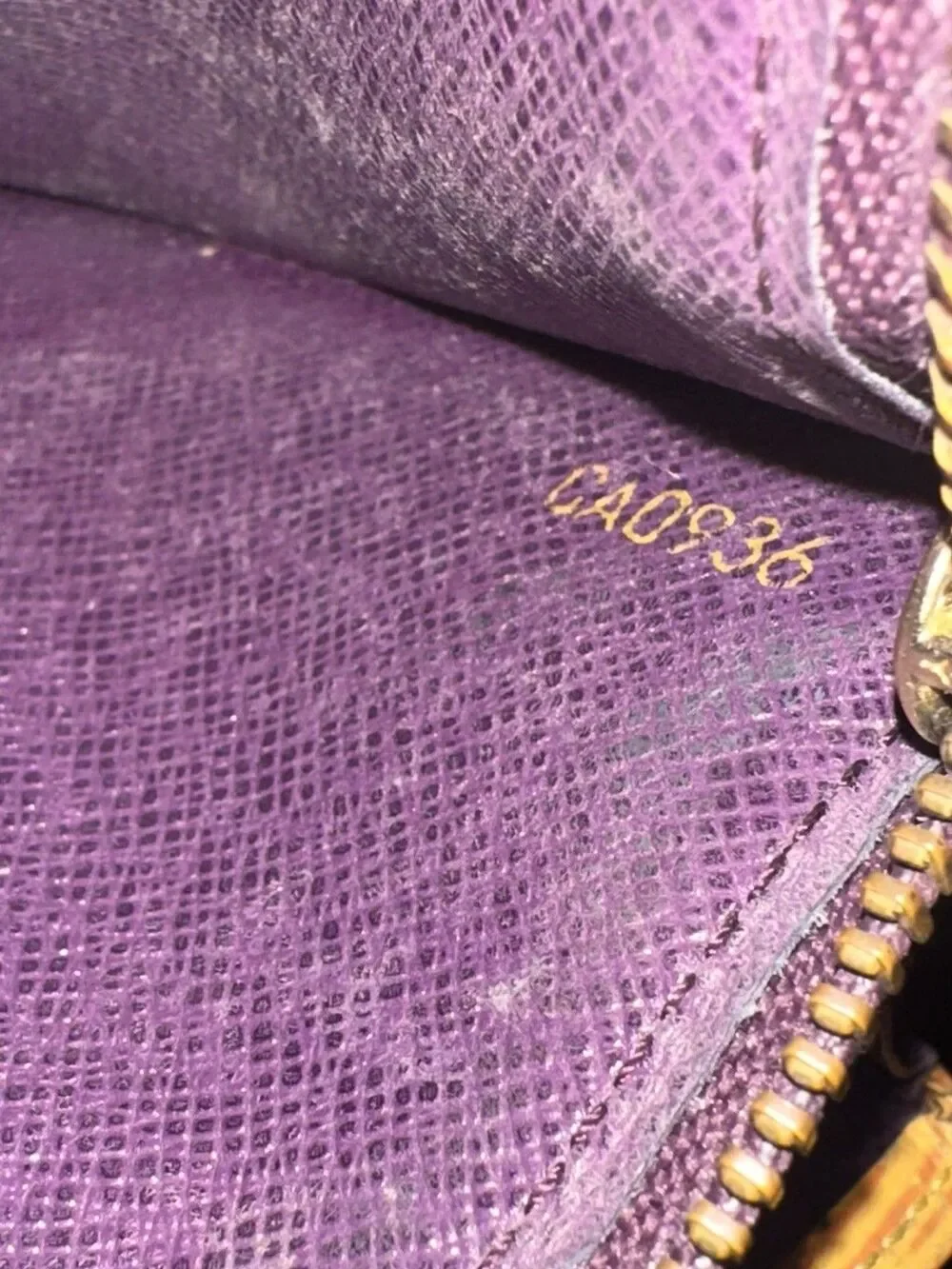 Louis Vuitton Yellow Epi Leather Sarah Long Wallet With Purple Interior